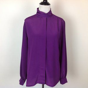 Vintage Pendleton Top Career Mock Neck Womens 10P